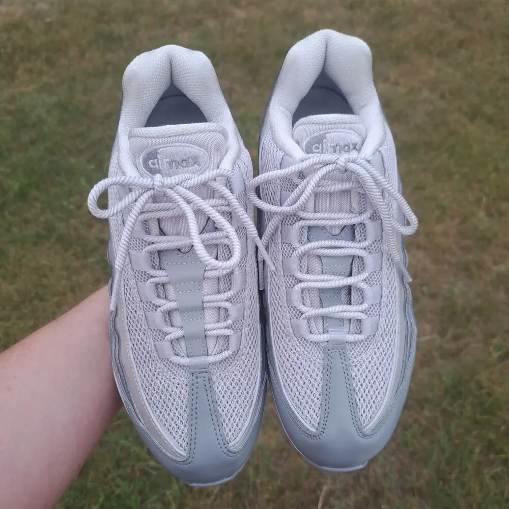 NEW Nike Air Max 95 Big Bubble SE Women Size 7.5 Metallic Silver Grey Fog Shoes
